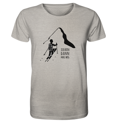 Ich bin dann mal weg - Skitour - Organic Shirt Meliert