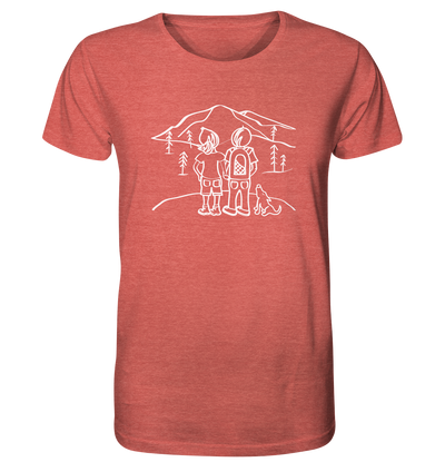 Aussicht mit unserem Hund - Organic Shirt Meliert