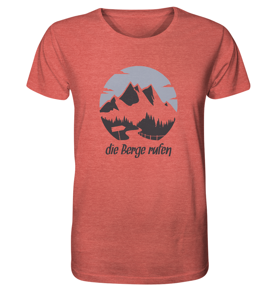Die Berge Rufen - Organic Shirt Meliert