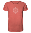 Schneeflocken Mandala - Organic Shirt Meliert