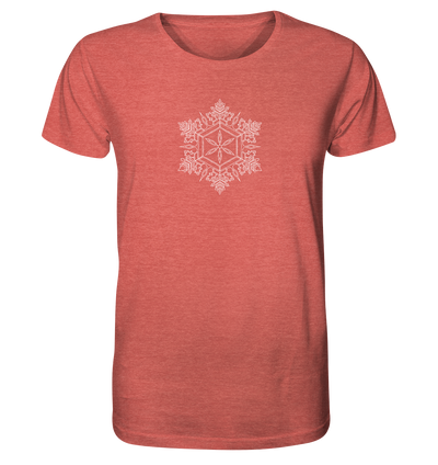 Schneeflocken Mandala - Organic Shirt Meliert