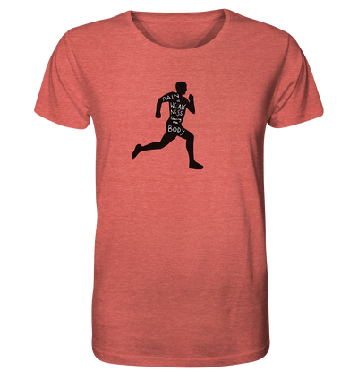 Runner Man Pain - Organic Shirt Meliert