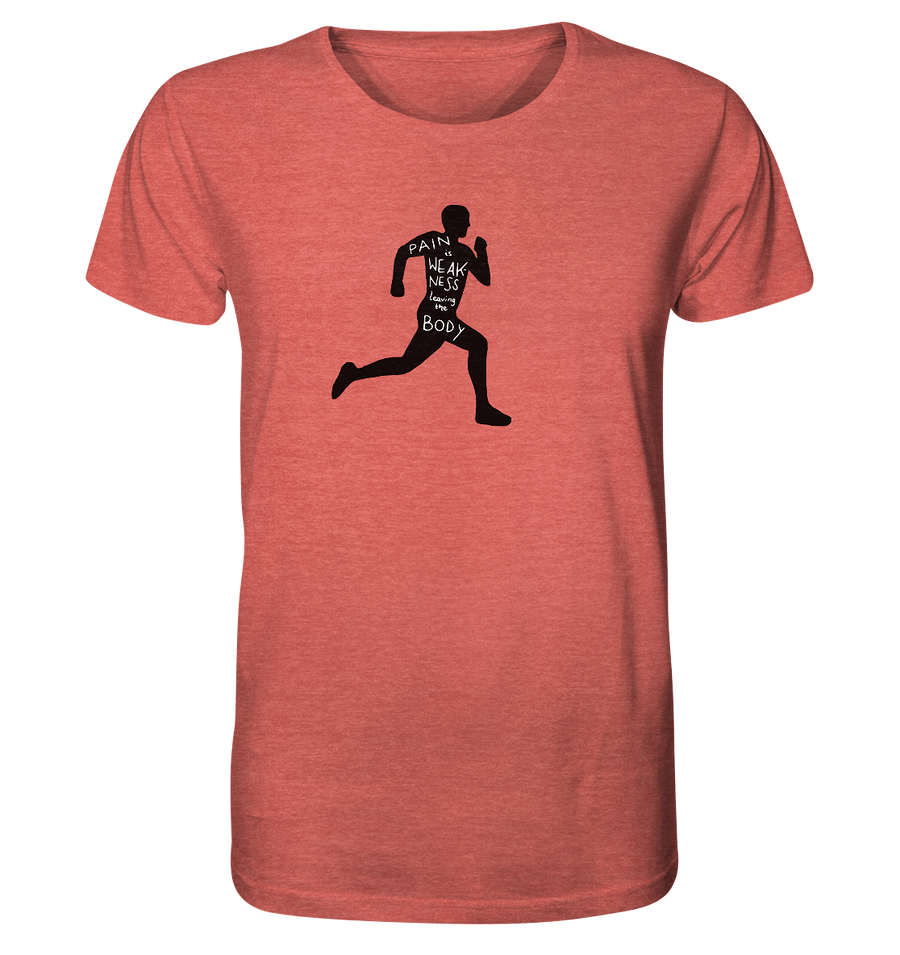 Runner Man Pain - Organic Shirt Meliert