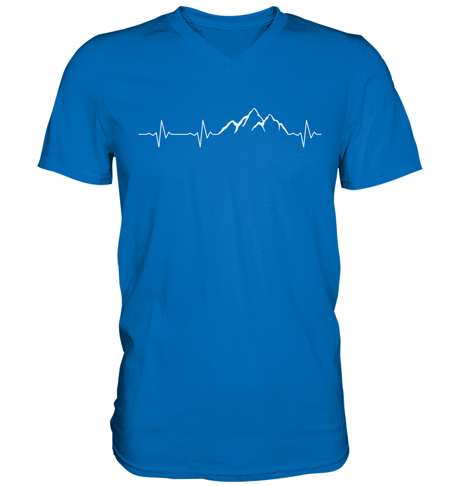 Herzschlag Berge - Mens V-Neck Shirt - Sale