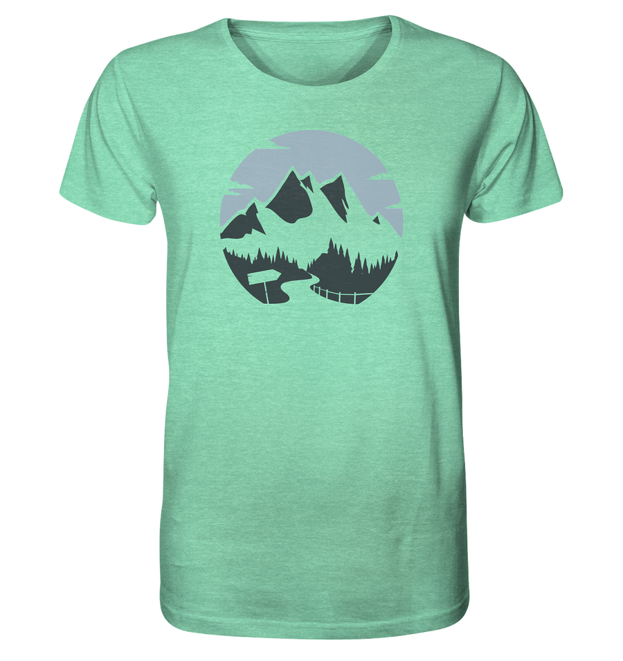 Wenn die Berge rufen - Organic Shirt Meliert