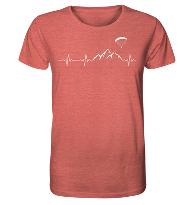 Herzschlag Paragleiten - Organic Shirt Meliert