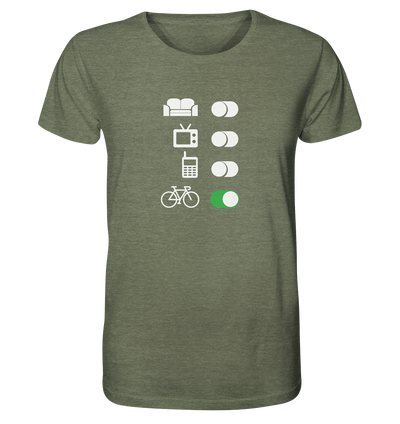 Erste Priorität: Fahrrad - Organic Shirt Meliert