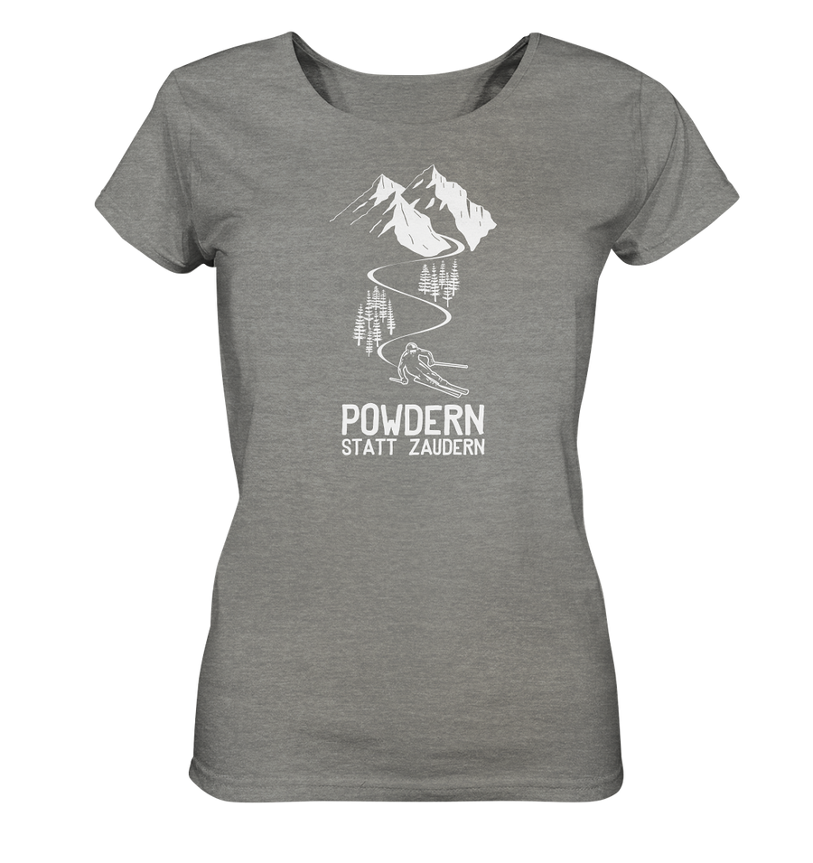 Powdern statt zaudern - Ladies Organic Shirt Meliert - Sale